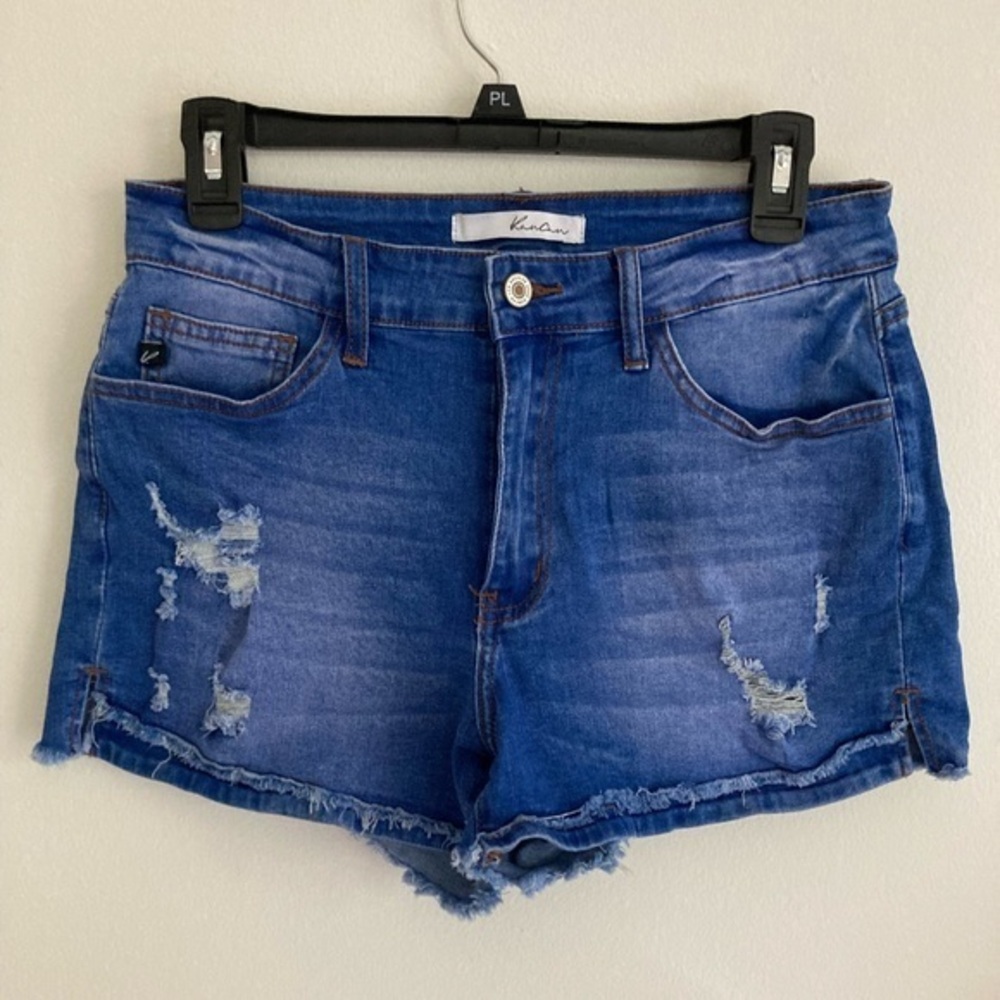 KanCan Estilo Distressed High Rise‎ Jean Shorts
